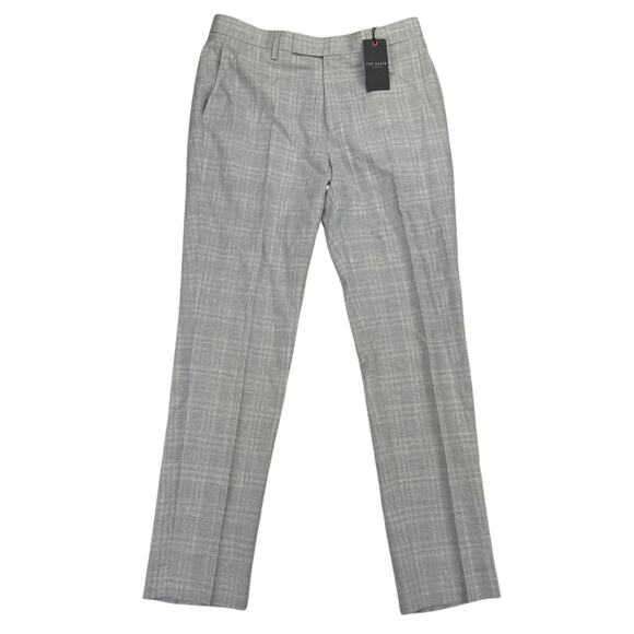 Ted Baker Mens Hallamt Tailored Slim Fit Wool Blend Suit Pants Gray 32R - Picture 1 of 4